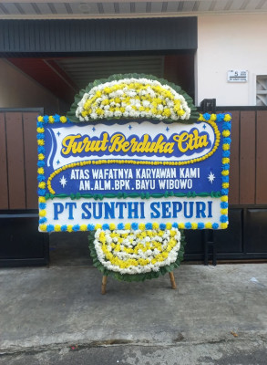 Papan Bunga Duka di Kertaraharja