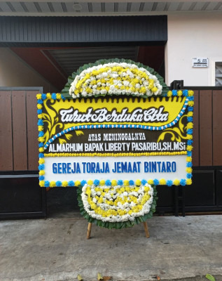 Papan Bunga Duka di Kertaraharja
